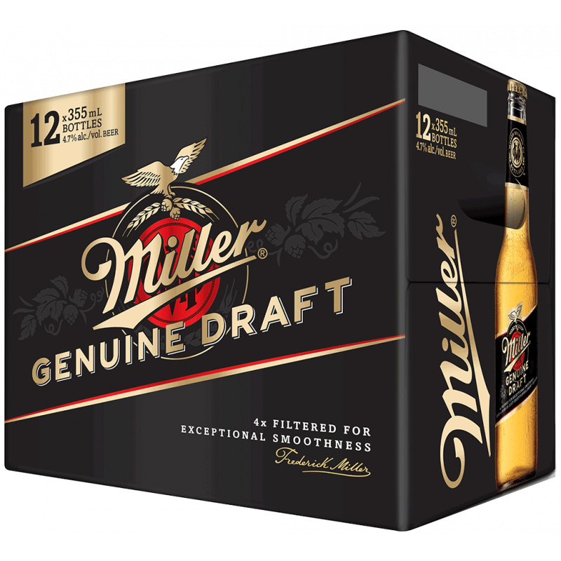Miller Genuine Draft - 12 Bottles